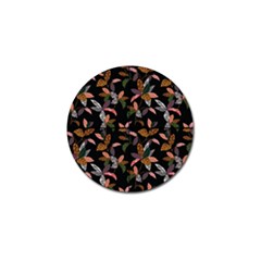 Animal Print Leaves Pattern Golf Ball Marker (4 Pack) by designsbymallika