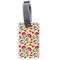 Pretty Ethnic Flowers Luggage Tag (one Side) by designsbymallika