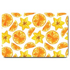 Oranges Love Large Doormat  by designsbymallika
