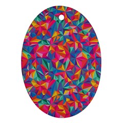 Abstract Boom Pattern Oval Ornament (two Sides) by designsbymallika