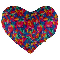 Abstract Boom Pattern Large 19  Premium Heart Shape Cushions by designsbymallika