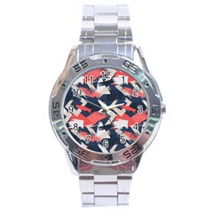 Paint Brush Feels Stainless Steel Analogue Watch by designsbymallika