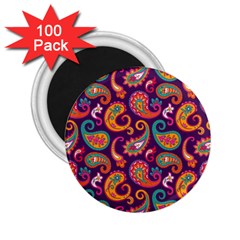 Paisley Purple 2 25  Magnets (100 Pack)  by designsbymallika