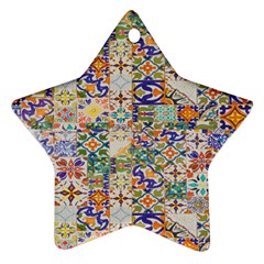 Mosaic Print Ornament (star) by designsbymallika