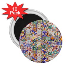 Mosaic Print 2 25  Magnets (10 Pack)  by designsbymallika