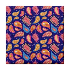 Blue Paisley Print 2 Face Towel by designsbymallika