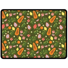 Tropical Fruits Love Double Sided Fleece Blanket (large) 