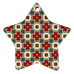 Seamless Red Pattern Ornament (star) by designsbymallika