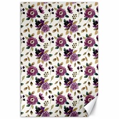 Pretty Dark Magenta Flowers Canvas 20  X 30  by designsbymallika