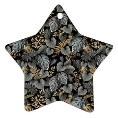 Metallic Leaves Pattern Ornament (Star)