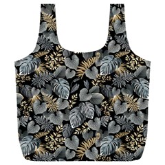 Metallic Leaves Pattern Full Print Recycle Bag (XXL)