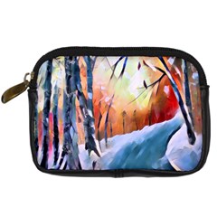 Paysage D hiver Digital Camera Leather Case by sfbijiart