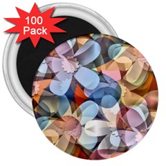 Motif Florale 3  Magnets (100 pack)