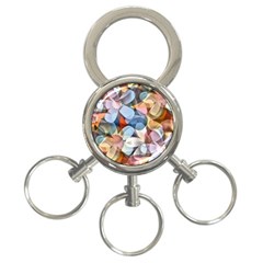 Motif Florale 3-Ring Key Chain