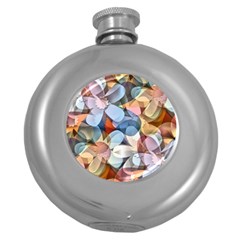 Motif Florale Round Hip Flask (5 oz)