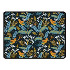 Tropical Bird Pattern Double Sided Fleece Blanket (small)  by designsbymallika