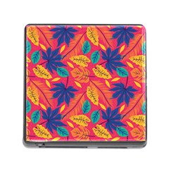 Beautiful Pink Tropical Pattern Memory Card Reader (square 5 Slot) by designsbymallika