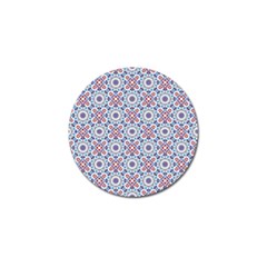 Blue Tile Pattern Golf Ball Marker (4 pack)