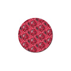 Baatik Red Pattern Golf Ball Marker (10 Pack) by designsbymallika