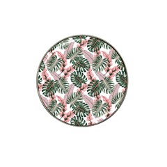 Tropical Leaves Pattern Hat Clip Ball Marker by designsbymallika