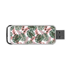 Tropical Leaves Pattern Portable Usb Flash (two Sides) by designsbymallika