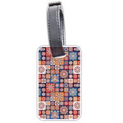 Mandala Pattern Blue Color Luggage Tag (one Side) by designsbymallika