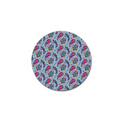 Blue Paisley Print Golf Ball Marker (10 Pack) by designsbymallika