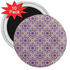 Antique Tile Pattern 3  Magnets (10 Pack)  by designsbymallika