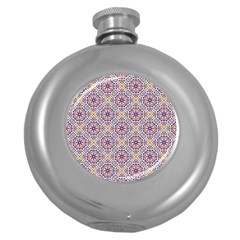 Antique Tile Pattern Round Hip Flask (5 Oz) by designsbymallika