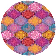 Vintage Love Mandala Wooden Puzzle Round by designsbymallika