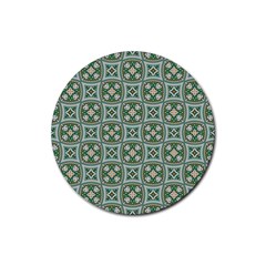 Ornamental Pattern Rubber Coaster (round) 
