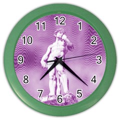 Modul Statue Greek Athlete Vaporwave Color Wall Clock