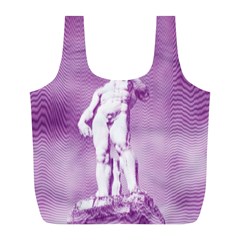 Modul Statue Greek Athlete Vaporwave Full Print Recycle Bag (L)