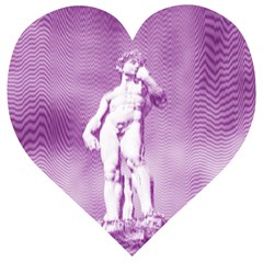 Modul Statue Greek Athlete Vaporwave Wooden Puzzle Heart