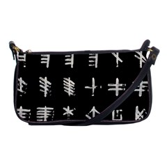 Ogham Rune Set Complete Inverted Shoulder Clutch Bag by WetdryvacsLair