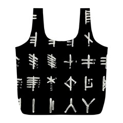 Ogham Rune Set Complete Inverted Full Print Recycle Bag (l) by WetdryvacsLair