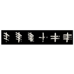 Ogham Rune Set Complete Inverted Small Flano Scarf