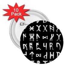 Macromannic Runes Collected Inverted 2 25  Buttons (10 Pack)  by WetdryvacsLair