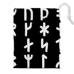 Younger Futhark Rune Set Collected Inverted Drawstring Pouch (5xl) by WetdryvacsLair