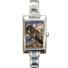 Apocalyptic Future Concept Artwork Rectangle Italian Charm Watch by dflcprintsclothing