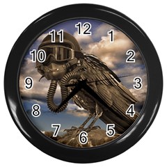 Apocalyptic Future Concept Artwork Wall Clock (black) by dflcprintsclothing