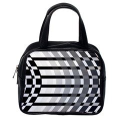 Nine Bar Monochrome Fade Squared Bend Classic Handbag (one Side) by WetdryvacsLair