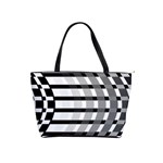 Nine Bar Monochrome Fade Squared Bend Classic Shoulder Handbag Front