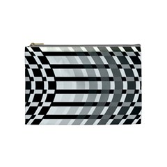 Nine Bar Monochrome Fade Squared Bend Cosmetic Bag (medium) by WetdryvacsLair