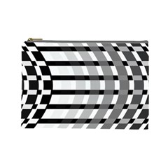 Nine Bar Monochrome Fade Squared Bend Cosmetic Bag (large) by WetdryvacsLair