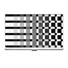 Nine Bar Monochrome Fade Squared Pulled Inverted Business Card Holder