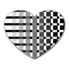 Nine Bar Monochrome Fade Squared Pulled Inverted Heart Mousepads by WetdryvacsLair