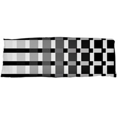 Nine Bar Monochrome Fade Squared Pulled Inverted Body Pillow Case (dakimakura) by WetdryvacsLair