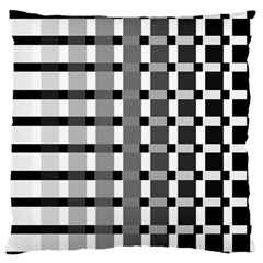 Nine Bar Monochrome Fade Squared Pulled Inverted Large Flano Cushion Case (two Sides) by WetdryvacsLair