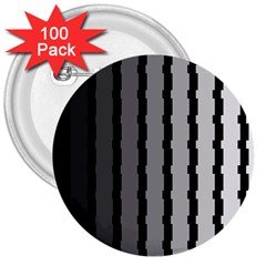 Nine Bar Monochrome Fade Squared Pulled 3  Buttons (100 Pack)  by WetdryvacsLair
